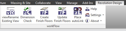 Revit workFlow panel