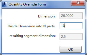 dimensionOverride Quantity