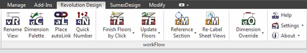 Revit workFlow panel