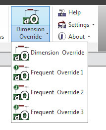 dimensionOverride buttons