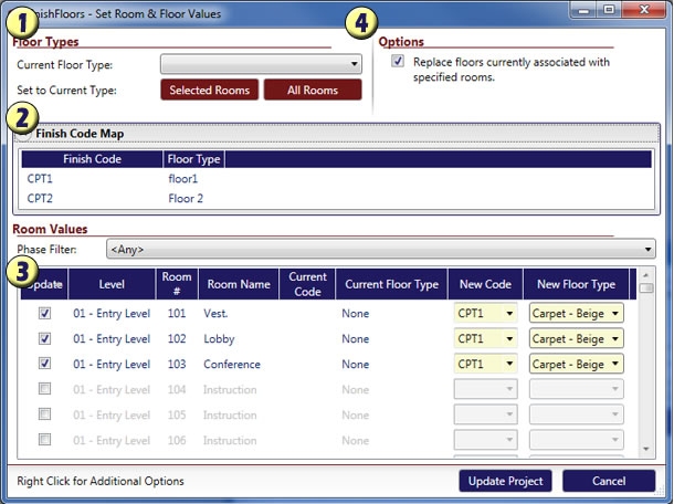 finishFloors Interface