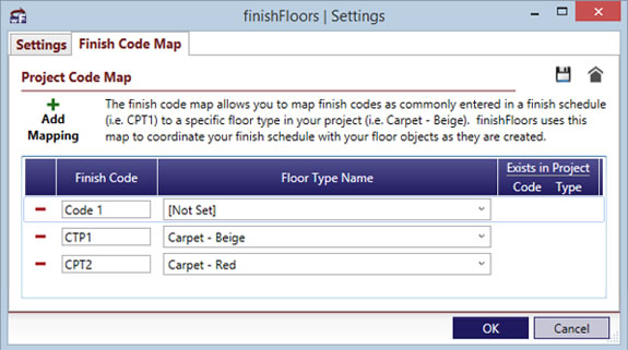 finishFloors Map Edit Dialog