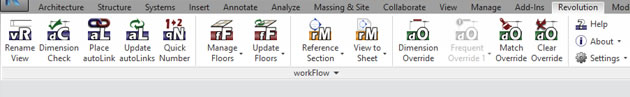 Revit workFlow panel