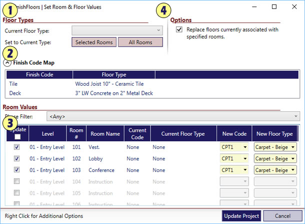 finishFloors Interface