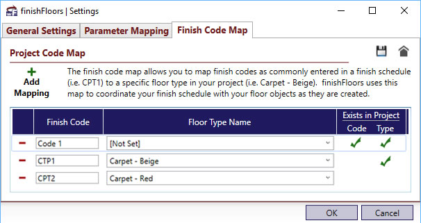 finishFloors Map Edit Dialog