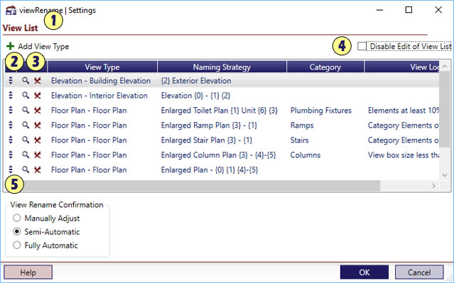 viewRename Settings