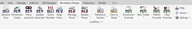 Revit workFlow panel