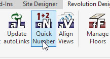 quickNumber Ribbon Button